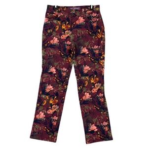 Gloria Vanderbilt Jeans Size 10 Amanda Short Straight Floral  Eccentric Artistic